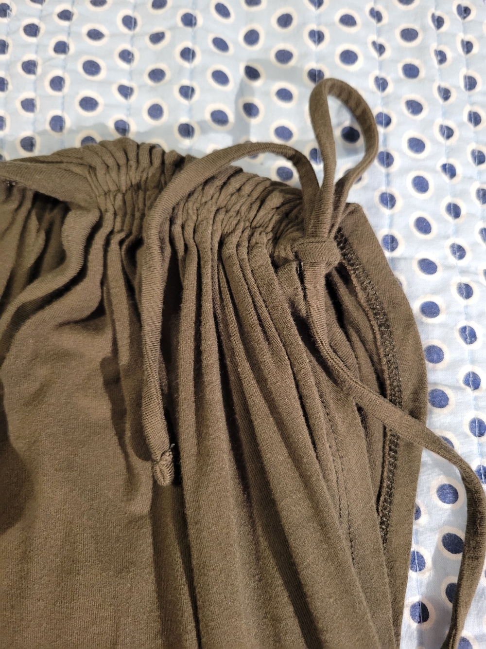Olive Green Drawstring Bottoms